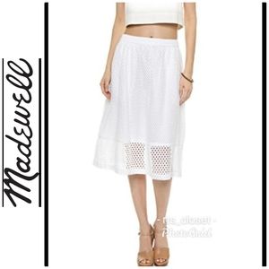 Madewell White Eyelet Skirt